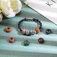 Natural Indian Agate European Beads&nbsp;G-NB0001-33B