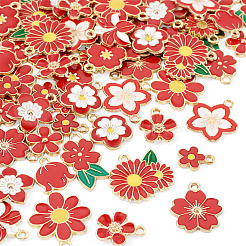 64Pcs 16 Styles Alloy Enamel Pendants&nbsp;ENAM-TA0004-11