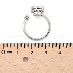Rotatable Open Ring with Cubic Zirconia&nbsp;RJEW-Q776-02P-01