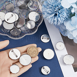 DIY Blank Dome 304 Stainless Steel Brooch Making Kits&nbsp;DIY-SC0027-86