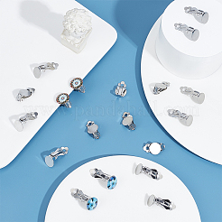 60Pcs 316 Stainless Steel Clip-on Earring Findings&nbsp;STAS-UN0044-33