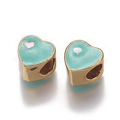 Brass Enamel European Beads&nbsp;KK-F787-A
