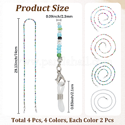 8Pcs 4 Styles Plastic Beaded Eyeglasses Chains&nbsp;AJEW-CN0006-18