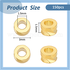 150Pcs Brass Bead&nbsp;KK-BC0013-53A