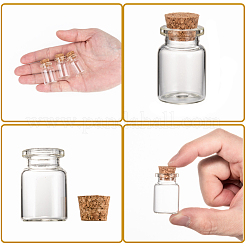 Glass Wishing Bottle Bead Containers&nbsp;CON-Q012