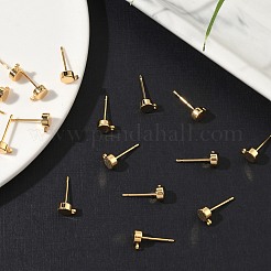SHEGRACE Brass Stud Earring Findings&nbsp;XGR0105G-151G