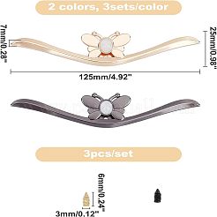 6 Sets 2 Colors Zinc Alloy Bag Concer Protecter&nbsp;PALLOY-CA0001-93