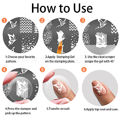 Stainless Steel DIY Nail Art Templates&nbsp;MRMJ-WH0098-058