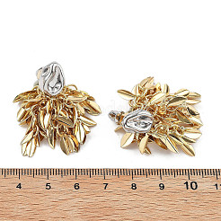 Alloy Leaf Tassel Stud Earrings for Women&nbsp;EJEW-A122-02G