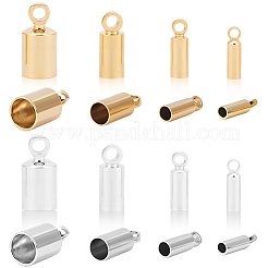 80Pcs 8 Styles Brass Cord Ends&nbsp;KK-BBC0023-46