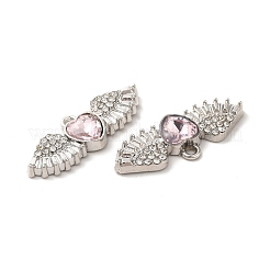 Rack Plating Alloy Rhinestone Charms&nbsp;PALLOY-O106-03P-01