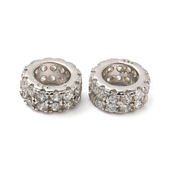 Rhodium Plated 925 Sterling Silver Spacer Beads&nbsp;STER-K176-05P