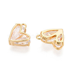 Brass Micro Pave Cubic Zirconia Charms&nbsp;KK-N263-59G