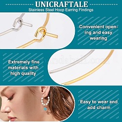 304 Stainless Steel Hoop Earring Findings&nbsp;STAS-UN0003-97