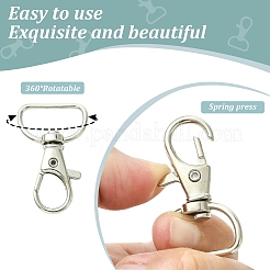 30Pcs 3 Colors Zinc Alloy Swivel D Rings Lobster Claw Clasps&nbsp;FIND-YW0008-62