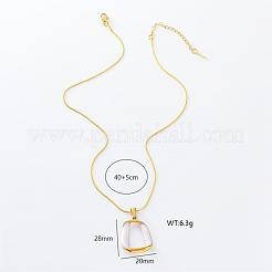 3Pcs Geometric Twisted Oval Stainless Steel White Enamel Pendant Necklaces for Women&nbsp;LV4552