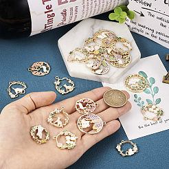 20Pcs 10 Style Alloy Enamel Pendants&nbsp;ENAM-TA0001-50