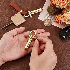 2Pcs Brass Shackle Clasps with Brass S Hook Clasps&nbsp;KK-PH0010-57LG