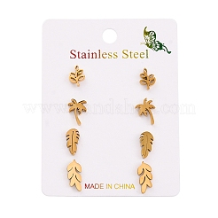 304 Stainless Steel Leaf Stud Earring Kits&nbsp;EJEW-H142-03G