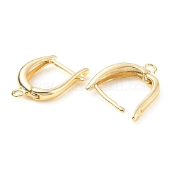 Brass Hoop Earring Findings&nbsp;KK-C024-15KCG