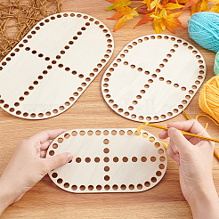 Wooden Crochet Basket Base&nbsp;TOOL-WH0051-16