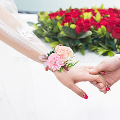 2PCS Silk Wrist Corsage&nbsp;AJEW-CP0001-51D