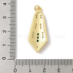 Brass Micro Pave Cubic Zirconia Pendants&nbsp;KK-U047-07G-01