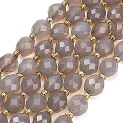 Natural Grey Agate Beads Strands&nbsp;GG-CBA4A3B-A02