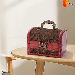 CutHollow 1Pc Vintage Wooden Jewelry Box&nbsp;AJEW-CL0001-12A