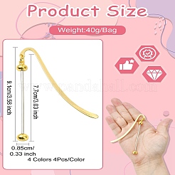 4Pcs 4 Colors Alloy Bookmarks&nbsp;AJEW-CJ0001-47