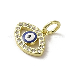 Brass Micro Pave Cubic Zirconia Charms&nbsp;KK-E092-07G-04