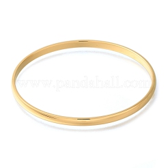 Ion Plating(IP) 304 Stainless Steel Plain Bangles&nbsp;BJEW-L664-024E-G-01