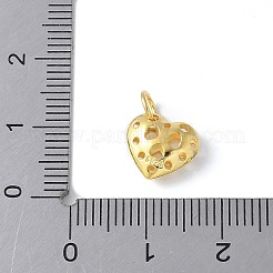 925 Sterling Silver 3D Hollow Heart Charms&nbsp;STER-M099-01G