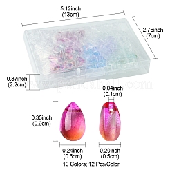 10 Colors Transparent Glass Beads&nbsp;GGLA-FS0001-04