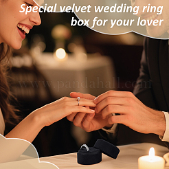 3-Slot Velvet Ring Packaging Boxes&nbsp;CON-WH0086-216