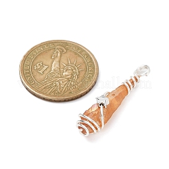 Electroplated Raw Rough Natural Quartz Crystal Copper Wire Wrapped Pendants&nbsp;PALLOY-JF02413-02