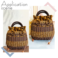 DIY Women's Plastic Rattan Woven Handbag Set&nbsp;DIY-WH0033-25