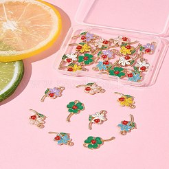 24Pcs 6 Styles Alloy Enamel Pendants&nbsp;FIND-FS0004-18