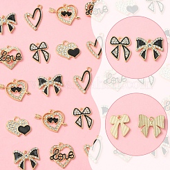 28Pcs 6 Styles Alloy Enamel Pendants&nbsp;FIND-FS0003-22