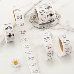 6 Rolls 3 Style Word Handmade with Love Self-Adhesive Kraft Paper Stickers&nbsp;DIY-LS0003-33