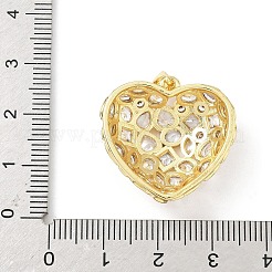 Brass Micro Pave Clear Cubic Zirconia Pendants&nbsp;KK-B141-03G-03