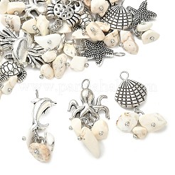 14Pcs 7 Styles Sea Animals Alloy Pendants&nbsp;PALLOY-JF05522-01