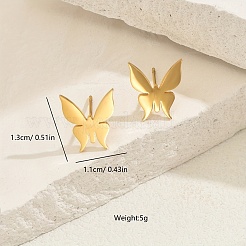 Stainless Steel Butterfly Stud Earrings&nbsp;IK6495