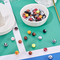Handmade 8 Ball Polymer Clay Beads&nbsp;CLAY-TA0001-84A