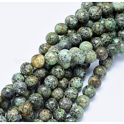 Natural African Turquoise(Jasper) Beads Strands&nbsp;G-D840-90-8mm
