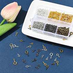 480Pcs 16 Styles Iron Screw Eye Pin Peg Bails&nbsp;IFIN-FS0001-62