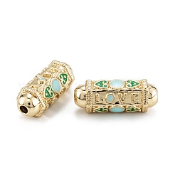 Real 18K Gold Plated Brass Tube Beads&nbsp;KK-A155-23G-B