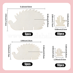 1 Set Unfinished Wooden Hedgehog&nbsp;WOOD-SP0001-68