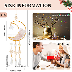 Crystal Chandelier Glass Bullet Pendant Decorations&nbsp;HJEW-PH01778-04