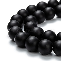 Natural Black Onyx Beads Strands&nbsp;G-Z024-01A